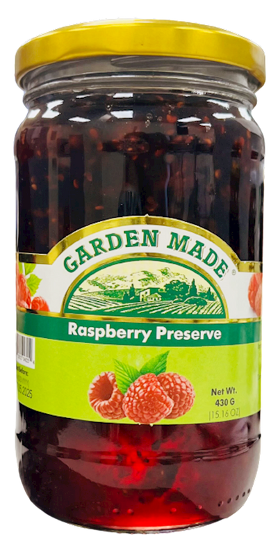 PRESERVE RASPBERRY 12/430GR GARDEN MADE N25