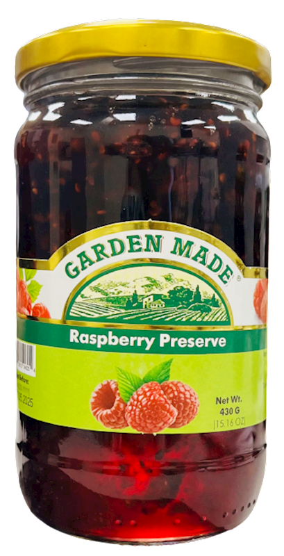 PRESERVE RASPBERRY 12/430GR GARDEN MADE N25