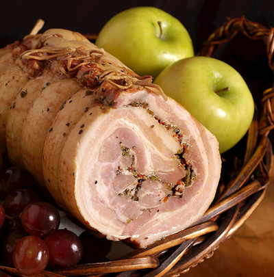 BACON ROLL W/SPICES SMOKED /BOCZEK ZWIJANY 9/40LB GALICJA N110