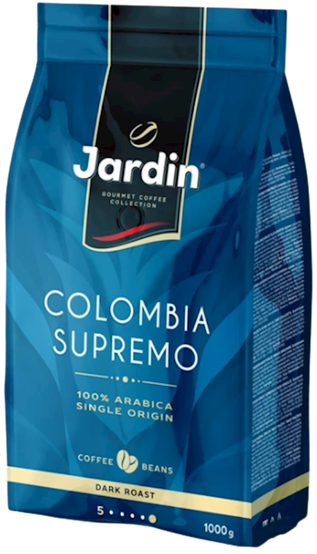 COFFEE BEANS PREMIUM COLOMBIA SUPREMO DARK ROAST 6/1000GR JARDIN