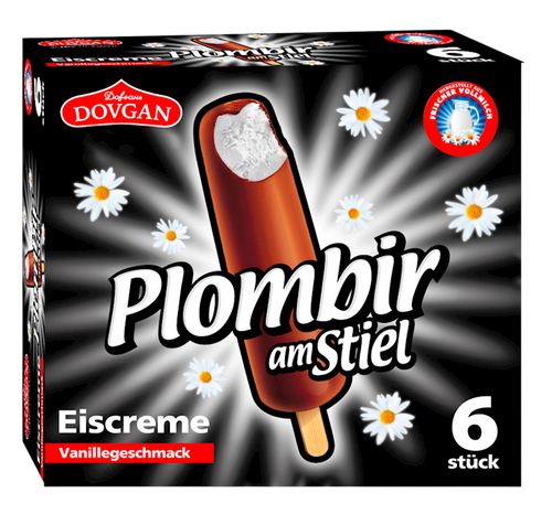 ICE CREAM PLOMBIR VANILLA 6PC 6/480ML DOVGAN N92320480