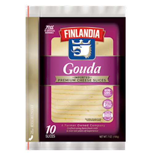 CHEESE GOUDA SLICED 12/198GR FINLANDIA N08023/50108