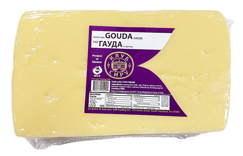 CHEESE GOUDA CHUNK 1/1LB CHEESE CLUB UKRAINE N43013