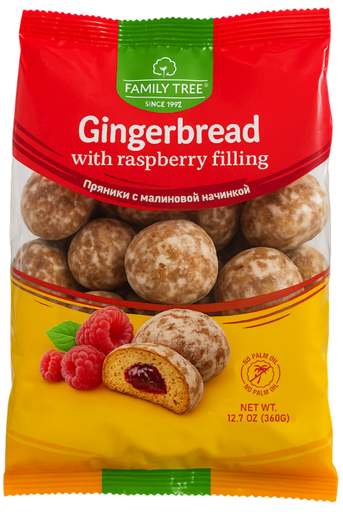 GINGERBREAD W/RASPBERRY FILLING 10/360GR FAMILY TREE N22