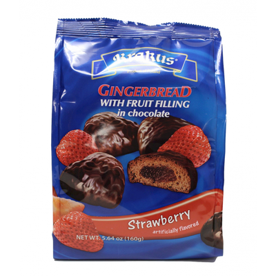 GINGERBREAD STRAWBERRY IN CHOCOLATE 12/160GR KRAKUS KRAK0100