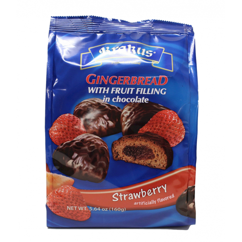 GINGERBREAD STRAWBERRY IN CHOCOLATE 12/160GR KRAKUS KRAK0100