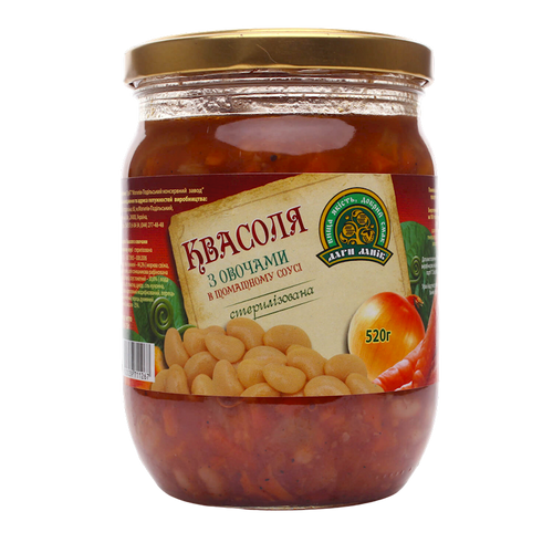 BEANS W/VEGETABLES IN TOMATO SAUCE 8/520GR DARY LANIV