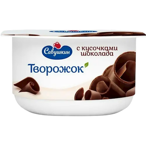 DESSERT STRACHATELLA CHOCOLATE CURD 3.5% 8/120GR SAVUSHKIN PRODUCT N2272/3405
