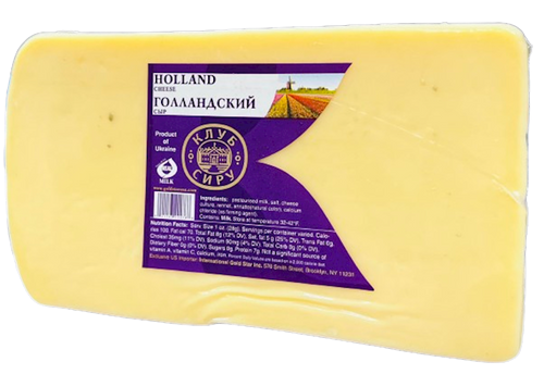 CHEESE HOLLAND CHUNK 1/1LB CHEESE CLUB UKRAINE N42278