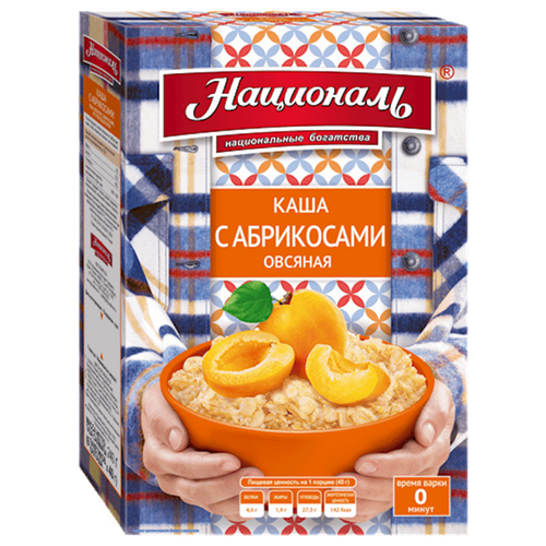 KASHA OATMEAL W/APRICOTS 12/(6X40GR) NATSIONAL N62