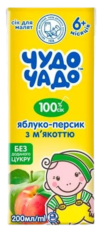 JUICE APPLE&PEACH W/PULP 18/0.2L CHUDO-CHADO