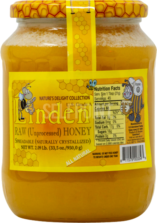 HONEY PURE LINDEN 12/2.2LB GLASS