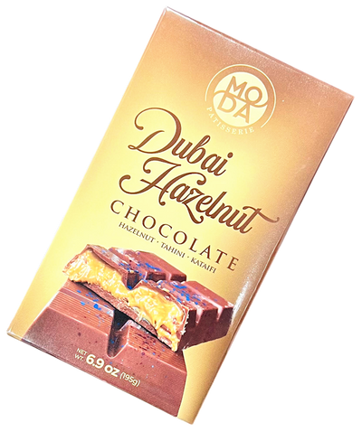 CHOCOLATE BAR DUBAI W/HAZELNUT&TAHINI&KATAIFI 6/195GR MODA