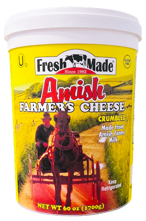 FARMER CHEESE AMISH 4/60OZ FRESH MADE PRE-ORDER ONLY