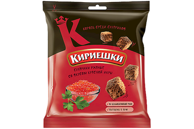 DRY BREAD RYE W/RED CAVIAR FLAVOR 60/40GR KIRIESHKI NMBC103