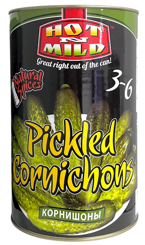CORNICHONS PICKLED 3/4250GR HOT&MILD N1755