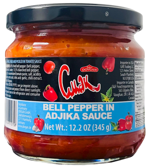 BELL PEPPER IN ADJIKA SAUCE 12/345GR CMAK DOVGAN BULGARIA NUS42140380