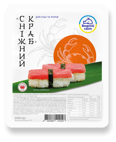CRAB STICKS SNOW CRAB 3/500GR VODNIY SVIT N19