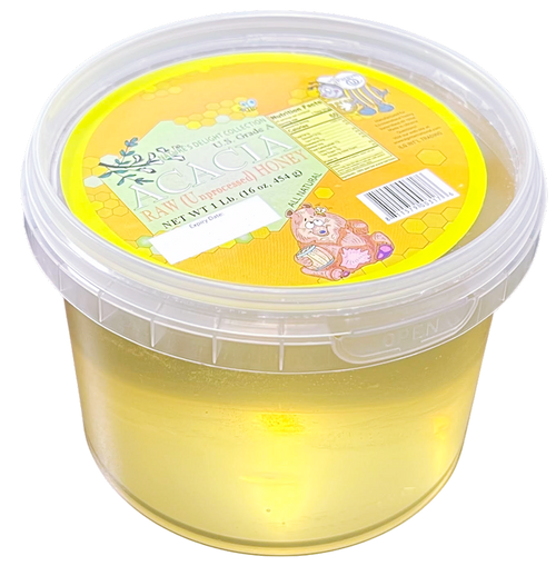 HONEY ACACIA RAW PLASTIC 16/454GR NATURE'S DELIGHT