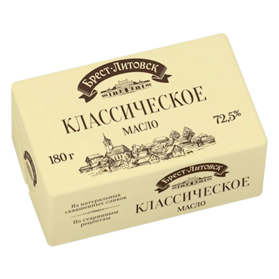 BUTTER SWEET 72.5% UNSALTED 10/180GR BREST LITOVSK N3478