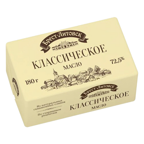 BUTTER SWEET 72.5% UNSALTED 10/180GR BREST LITOVSK N3478