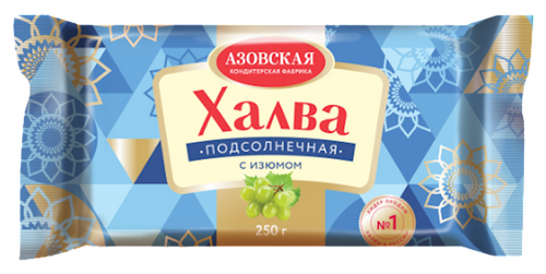 HALVA SUNFLOWER W/RAISINS 18/250GR  AZOVSKAYA