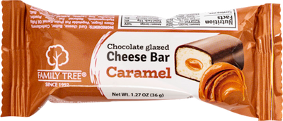 CHEESE BAR CARAMEL 26% GLAZED 30/36GR FAMILY TREE N7820
