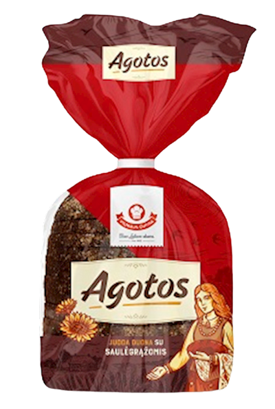 BREAD DARK AGATHAS W/SUNFLOWER SEEDS SLICED 10/375GR LITHUANIA N218011
