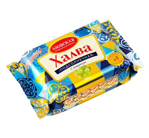 HALVA SUNFLOWER W/RAISINS 16/350GR  AZOVSKAYA