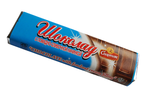CHOCOLATE BAR BATONCHIK W/POMADKA & CREAM FILLING 52/48GR SPARTAK N8036