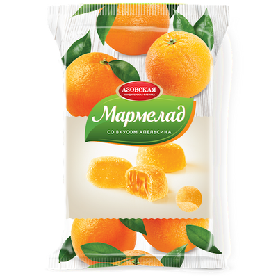 MARMELADE W/ORANGE FLAVOR 12/300GR AZOVSKAYA