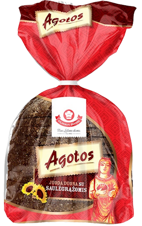 BREAD AGOTOS LIGHT RYE W/SUNFLOWER SEEDS SLICED 10/340GR LITHUANIA