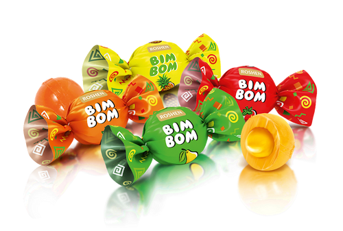 CANDIES LOOSE CARAMEL BIM-BOM W/FRUIT BERRY FILLING 8/2.2LB ROSHEN NCW9 N6111