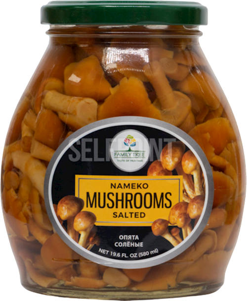MUSHROOMS NAMEKO SALTED 12/580ML FAMILY TREE