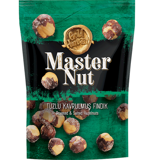 HAZELNUT ROASTED SALTED MASTER NUT 7/150GR GOLD HARVEST