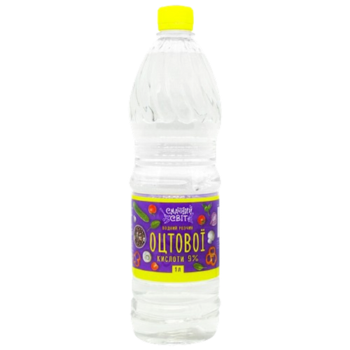 VINEGAR 9% 12/1L SMACHNYY SVIT UKRAINE