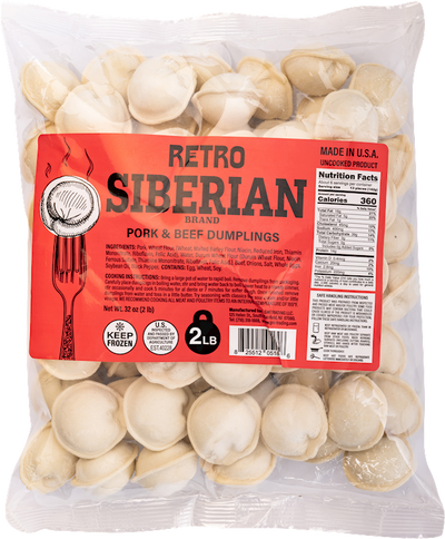 DUMPLINGS SIBERIAN W/PORK&BEEF 12/2LB RETRO RPS02