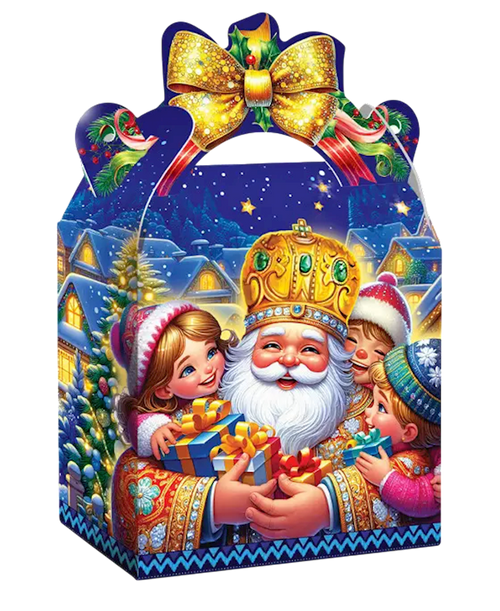 XMAS GIFT BOX FROM SAINT NICHOLAS 6/500GR BISCUIT CHOCOLATE