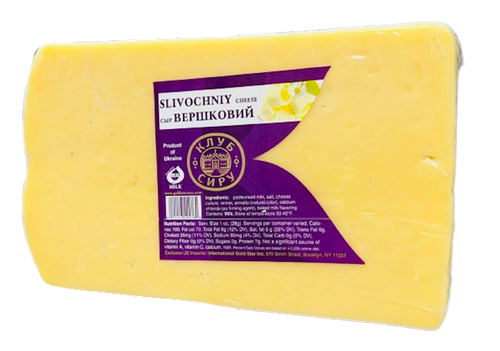 CHEESE SLIVOCHNIY CHUNK 1/1LB CHEESE CLUB UKRAINE N42276