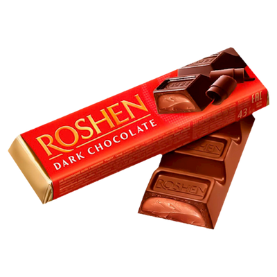 CHOCOLATE BAR BATONCHIK DARK W/FILLING 30/43GR ROSHEN N2007/3538(6)