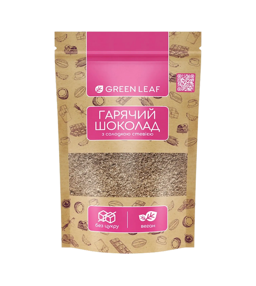 HOT CHOCOLATE W/STEVIA 12/200GR GREEN LEAF UKRAINE
