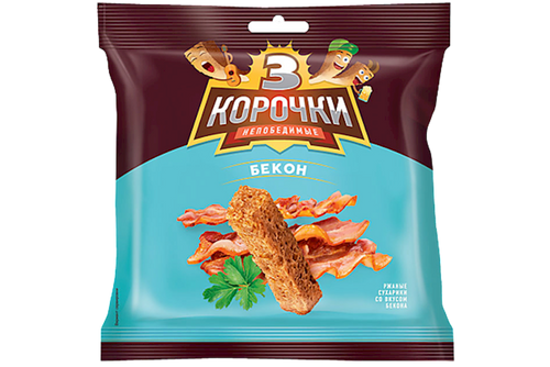 DRY BREAD RYE DOUBLE BAKED W/BACON FLAVOR 60/40GR TRI KOROCHKI N200