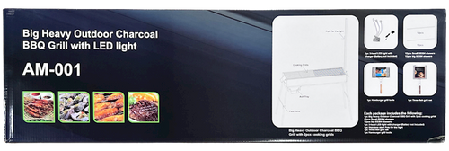 SET CHARCOAL BBQ GRILL BIG HEAVY OUTDOOR W/LED LIGHT (AM-001) BY PC AM EXPORT IMPORT