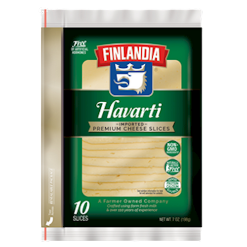 CHEESE HAVARTI SLICED 12/198GR FINLANDIA N50063