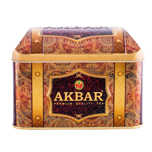 TEA AKBAR BLACK CEYLON STRAWBERRY CREAM TIN 10/250GR SRI-LANKA