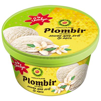 ICE CREAM PLOMBIR W/VANILLA FLAVOR IN CARTON BOX 4/800ML SVALIA NE3715/385753