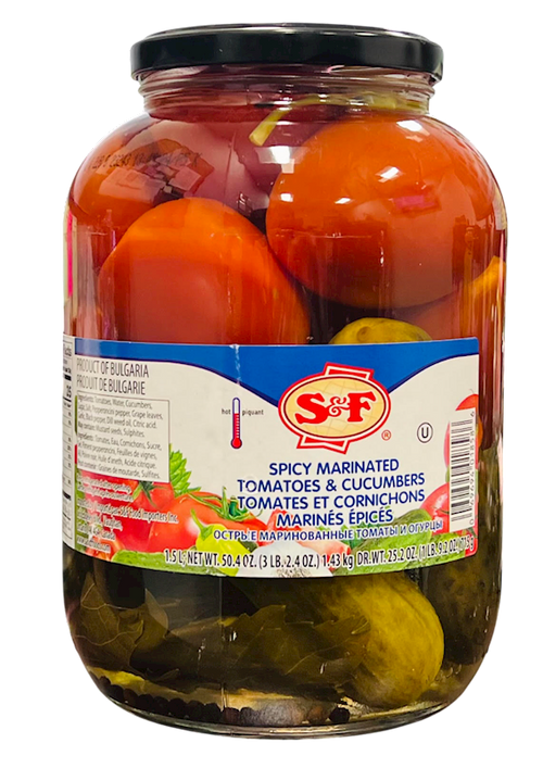 ASSORTY TOMATOES&CUCUMBERS MARINATED SPICY 6/1.5L S&F