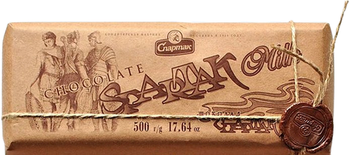CHOCOLATE BAR MILK 3/500GR CRAFT SPARTAK N6352