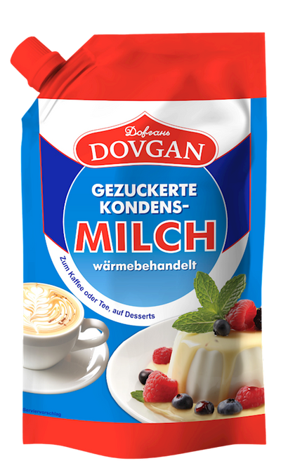 CONDENSED MILK SWEETENED DOYPACK 10/300GR DOVGAN NUS26220300