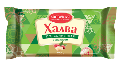 HALVA SUNFLOWER W/PEANUTS 18/250GR  AZOVSKAYA